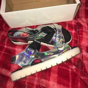Holographic sandals